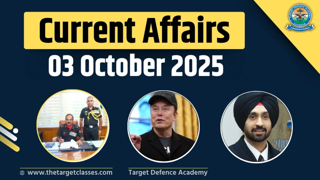 Current Affairs 3 October 2025