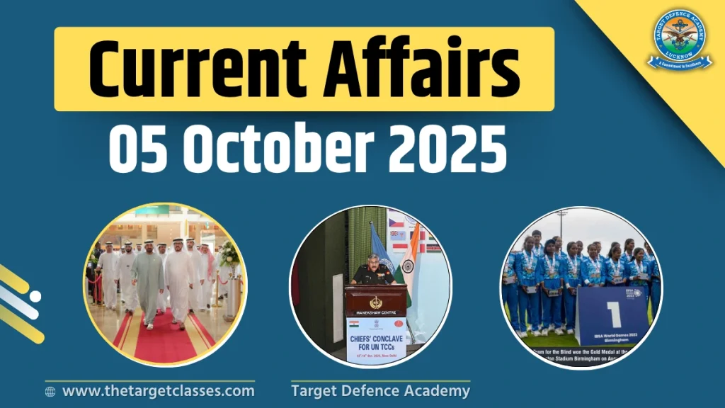 Current Affairs 5 October 2025