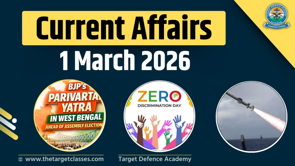 Current Affairs 1 March 2026