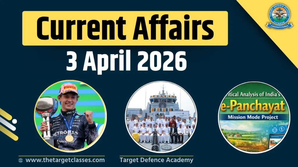 Current Affairs 3 April 2026