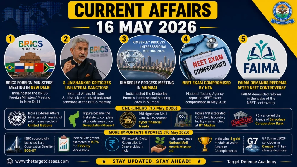 current affairs 16 may 2026