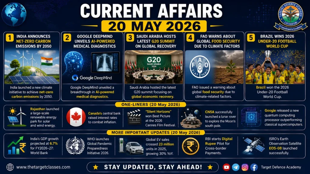 Current Affairs 20 May 2026