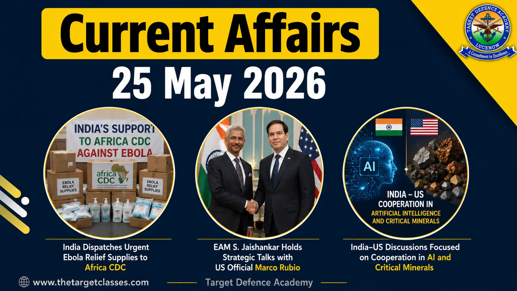 Current Affairs 25 May 2026 – Daily Quiz for UPSC, NDA, CDS & AFCAT ...